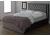 6ft Super King Raya Silver grey fabric upsholstered ottoman lift up storage bed frame 2